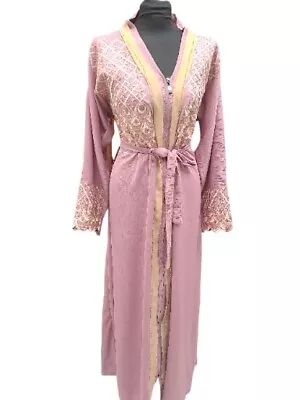 Luxury Women Embroidery Abaya Farasha Jalabiya Arab Long Dress • £34.99