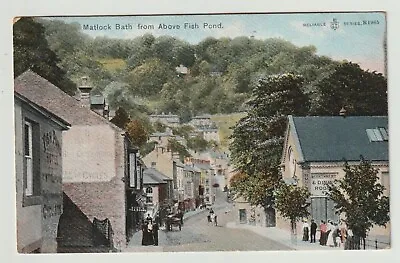 1906 Postcard Matlock Bath From Above Fish Pond • £1.99