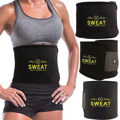 £6.79 • Buy Men Women Tummy Control Sauna Sweat Band Body Shaper Belt Wrap Fat Burn Exercise