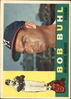 1960 Topps Milwaukee Braves Baseball Card #374 Bob Buhl - EX • $2.50