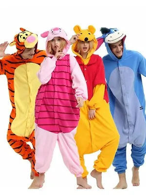 $25.99 • Buy Adult Tiger Winnie Pig Pajamas Onesis1 Animal Kigurumi Halloween Cosplay Costume