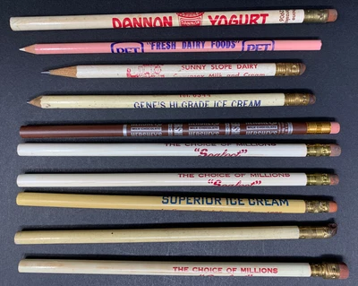 $11.99 • Buy Mixed LOT Of 10 Vintage Dairy Milk Advertising Pencils PET SEALECT DANNON YOGURT
