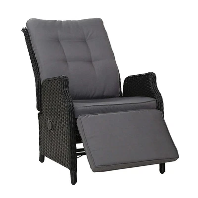 $220.99 • Buy Gardeon Recliner Chair Sun Lounge Setting Outdoor Furniture Patio Wicker Sofa
