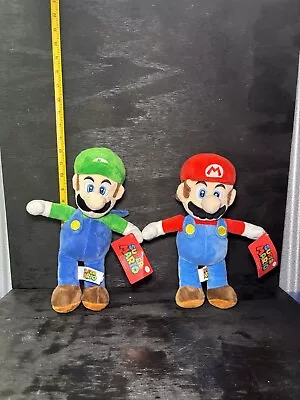 Brand New 10”SUPER MARIO BROTHERS Set Of 2 Mario + Luigi  Plush Toy Factory • $10