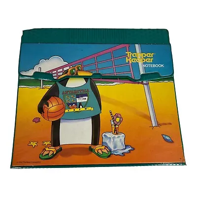 Vintage Trapper Keeper Penguin 90’s Mead Binder Beach Volleyball Antarctica • $24.99