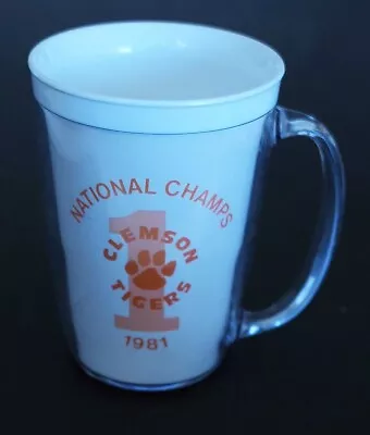 Vintage 1981 Clemson Tigers National Championship Insulated Coffee Cup/Mug USA • $10