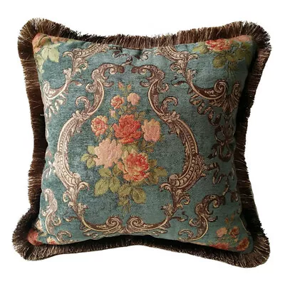 Vintage Flowers Throw Pillow Covers Square Sofa Cushion Cover 18 X18  Home Decor • $31.99