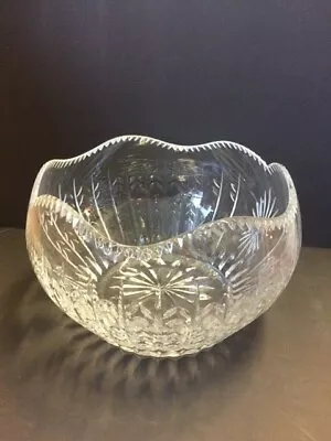 Stunning House Of Igor Carl Faberge Large Heavy Beautiful Cut Crystal Bowl • $95