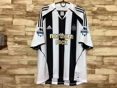 NEWCASTLE UNITED 2005 2007 Home Football Shirt Soccer Jersey Adidas Sz L • $69.99