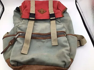 Vintage Urban Outfitters Ecote Backpack Bag Leather Bottom Medium K4 • $24.95