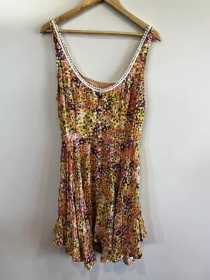 Gorgeous Tigerlily Floral Dress | Low Back Cut Out | Button Up - Size 12 • $39