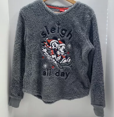 Women's Disney Mickey And Minnie Mouse Plush Winter Sweater Size Medium. • $18