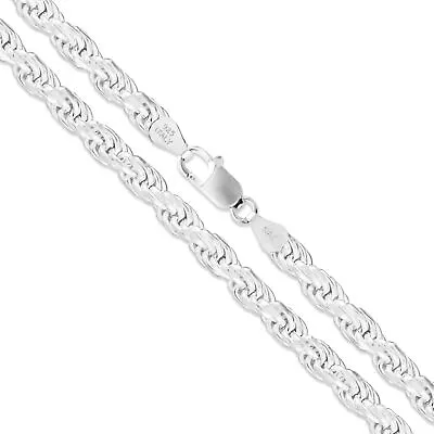 Sterling Silver Necklace Heavy Men's Rope Chain Solid 925 Italy New US Wholesale • $43.49