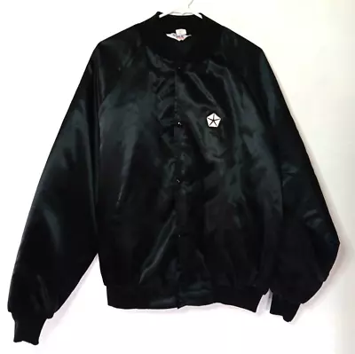 West Ark USA Vintage XL Unisex Black Chrysler Logo Nylon Button Up Jacket • $59.95