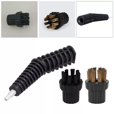 Easy Install Nozzle Brush And Brass Nylon Brush Head Set For For Steam Mop X5 • $29.23