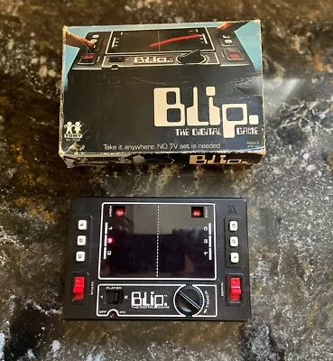 Vintage TOMY Blip Electronic Handheld Tabletop Tennis Game 1977 W/ Box WORKS!! • $29.95