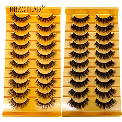 10 3D Handmade Fake Eyelashes Natural Long Wispy Makeup False Lashes Faux Mink • $4.98