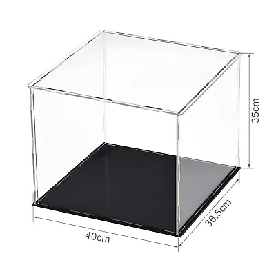 Large Acrylic Display Case Dustproof Box Perspex Clear Collectibles Model New • £13.89