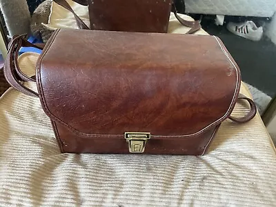 Vintage Leather Film Camera Bag • $20