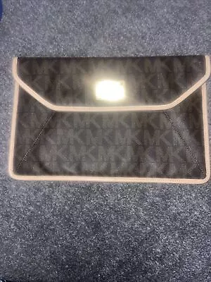 Michael Kors MK Monogrammed Clutch Leather Tablet IPad Pouch 13”x8.5” • $22.50