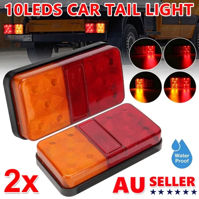$13.95 • Buy 2x LED TRAILER TAIL LIGHTS KIT LAMP STOP INDICATOR DC 12V UTE Signal Indicator