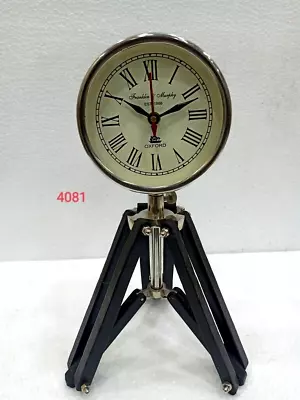 Tripod Table Clock With Adjustable Stand Heavy Quality Floor Standing Roman • $71.39