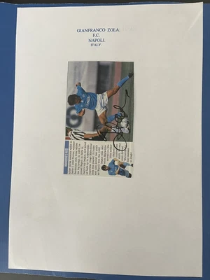 £12.50 • Buy Gianfranco  Zola - Napoli Footballer Signed Picture