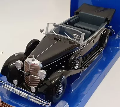 Model Car Group 1/18 MCG18207 - 1938 Mercedes Benz 770 (W150) Cabriolet - Black • £89.99