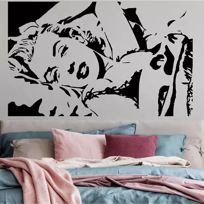 Marilyn Monroe In Bed With Wall Art Sticker Sexy Cut Vinyl With No Background  • £7.49