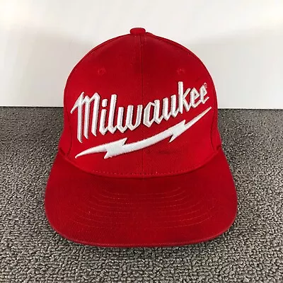 Milwaukee Tools Hat Cap Snap Back Red White Spell Out Work Wear Baseball Mens • $12.70