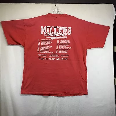 Vintage Yukon Millers Football T-Shirt Mens Size XL Champions Yukon OK • $14.99