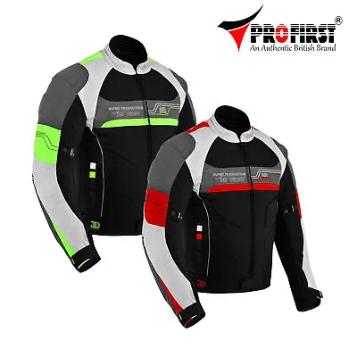 Motorcycle Armour Jacket Waterproof Cordura Textile Motorbike Safety Jackets UK • £49.99