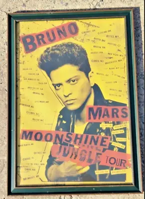 Bruno Mars 2014 Framed Moonshine Jungle Tour Large Wall Poster • $90