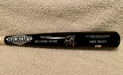 Mike Trout 2019 MVP Engraved LE Of 27 Game Model Autographed Old Hickory Bat • $1150