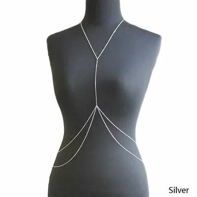 Stunning Silver Belly Body Chain Necklace Bikini Beach Fashion Necklace A001 • £4.45