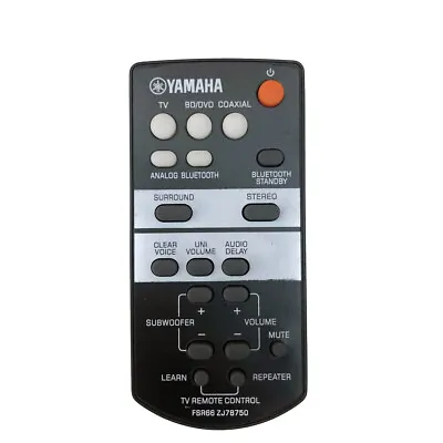 New FSR66 ZJ78750 For Yamaha Sound Bar Remote Control YAS-103 ATS-1030 FSR71 • $12.95