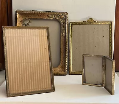 VTG  Ornate Picture Frames Shabby Chic Art Decor Gold Gallery Wall Lot Eco Rn #4 • $38