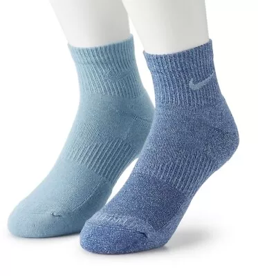 Men's Nike Everyday Plus Cushioned Ankle Sock 2-Pack Mystic Navy/Warm Blue • $12.97