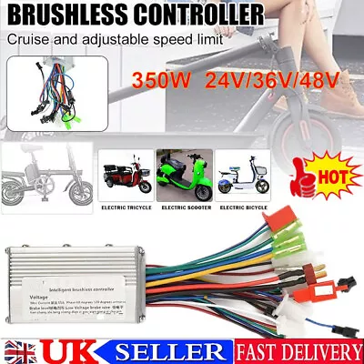 UK 24/36/48V 350W E-bike Scooter DC Motor Brushless Speed Controller With /PAS • £16.05