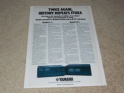 Yamaha 1975 Ad C-1 Preamp B-1 Power Amp Articles 1 Page Some Of Yamaha BEST • $16.67