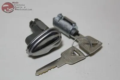 52-58 Ford Passenger Car Ignition Door Lock Cylinder Kit W OEM Keys New • $90.77