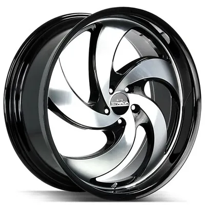 22  Strada Wheels Retro 5 Gloss Black Machined Rims • $1121