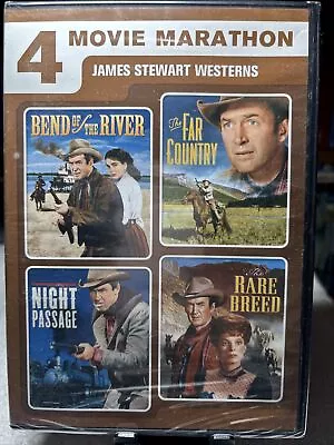 James Stewart Westerns Collection DVD 4-Film Marathon NEW • $7.13
