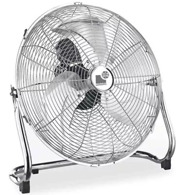 Metal Floor Fan 20” High Velocity 3 Speed Control Gym Industrial Home Workshop • £49.95