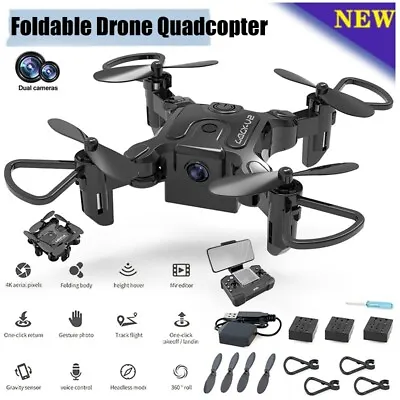 4DRC V2 Foldable Mini Drone For Kids BeginnersRC Nano Quadcopter Pocket Drone. • £36.90