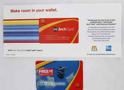 2005 Mcdonalds/American Express Arch Card Expired Unused • $19.99