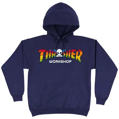 Thrasher - X AWS Spectrum Hoodie Navy • $149