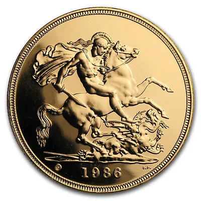 1986 Great Britain Gold £5 BU • $3221.40