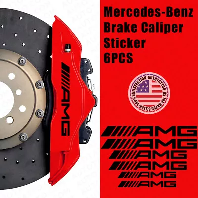 AMG Edition Car Wheels Brake Caliper Sticker Decal Logo Decoration Sport Black • $21.42