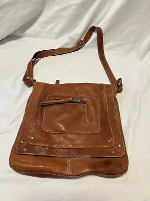 Marco Buggiani Brown Leather Crossbody Handbag • $19.99